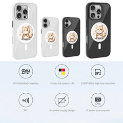 For Iphone 16/16Pro Max/15Promax round Screen High-Definition Ink NFC Function 235Dpi Smart Custom Phone Case Magsafe Compatible