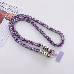 Crossbody Shoulder Lanyard for Mobile Phone Case with Patch Tab Colorful Nylon Necklace Strap String Ropes Phone Accessories