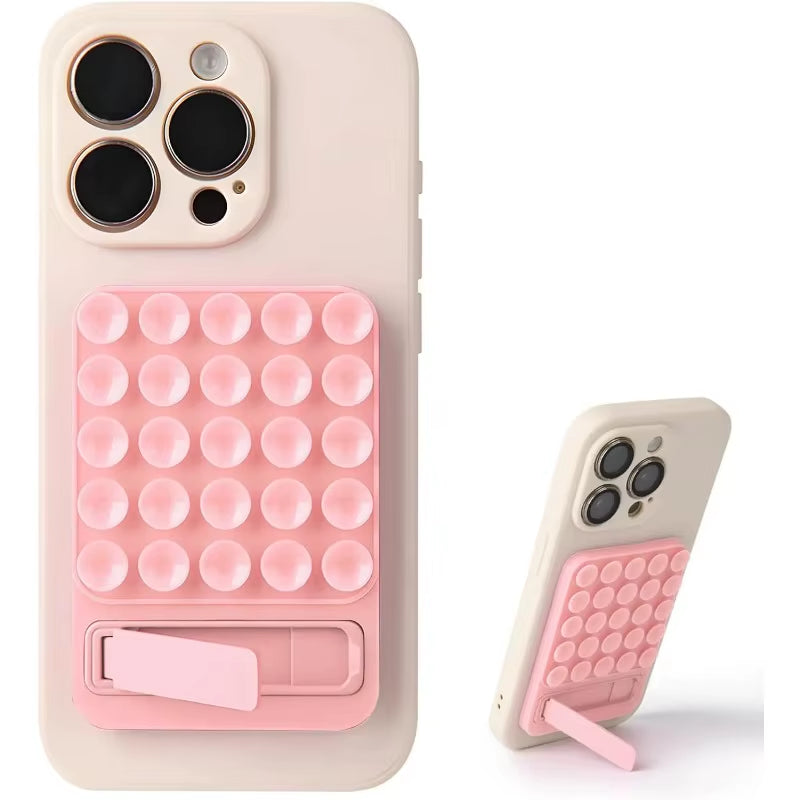 Silicone Adsorption Phone Holder Mirror Shower Phone Holder Foldable Sticky Smart Phone Stand Holder Accessories