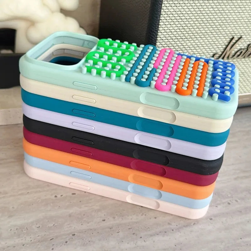 Labyrinth Decompression Puzzle Phone Case for Apple Iphone 13/14/15/16/17 Pro Max Puzzle DIY Silicone Case