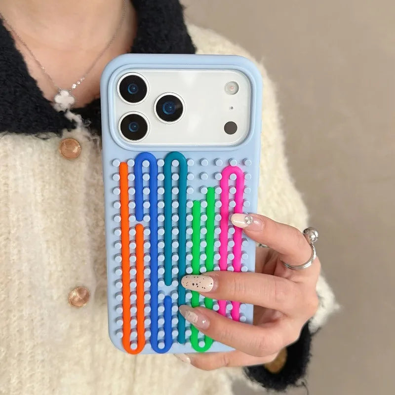 Labyrinth Decompression Puzzle Phone Case for Apple Iphone 13/14/15/16/17 Pro Max Puzzle DIY Silicone Case