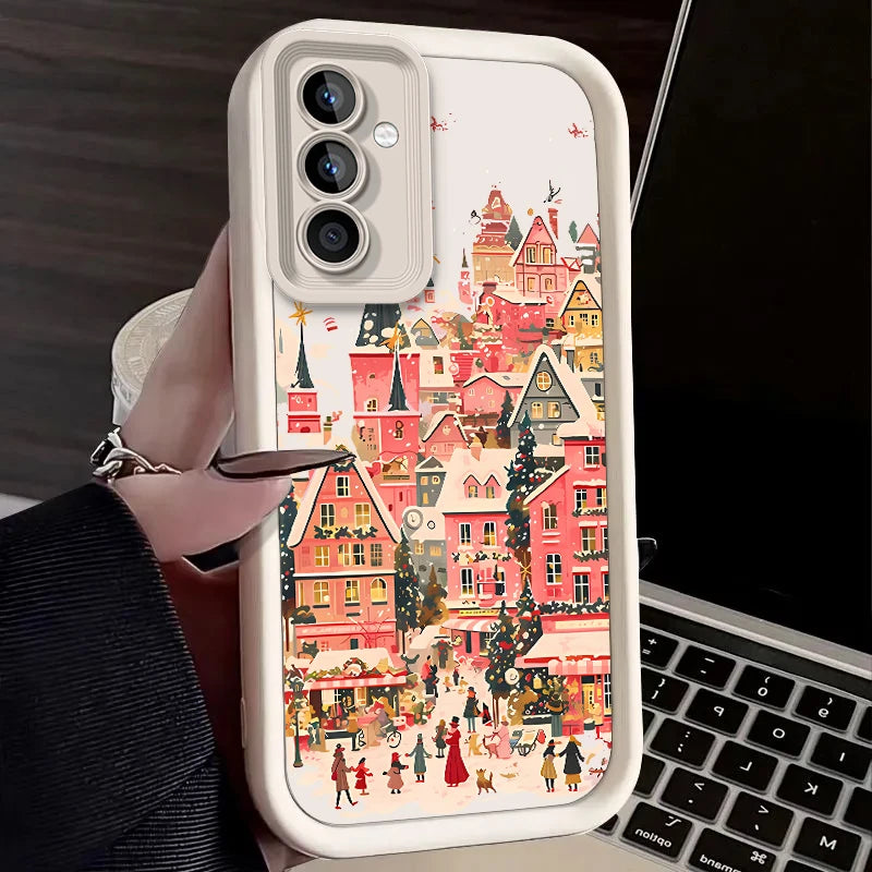 Christmas Lights Case for Samsung Galaxy S25 Ultra plus S24 S23 S22 S21 S20 FE A73 A72 A71 A56 A55 A54 5G A52 A52S A51 4G Cover