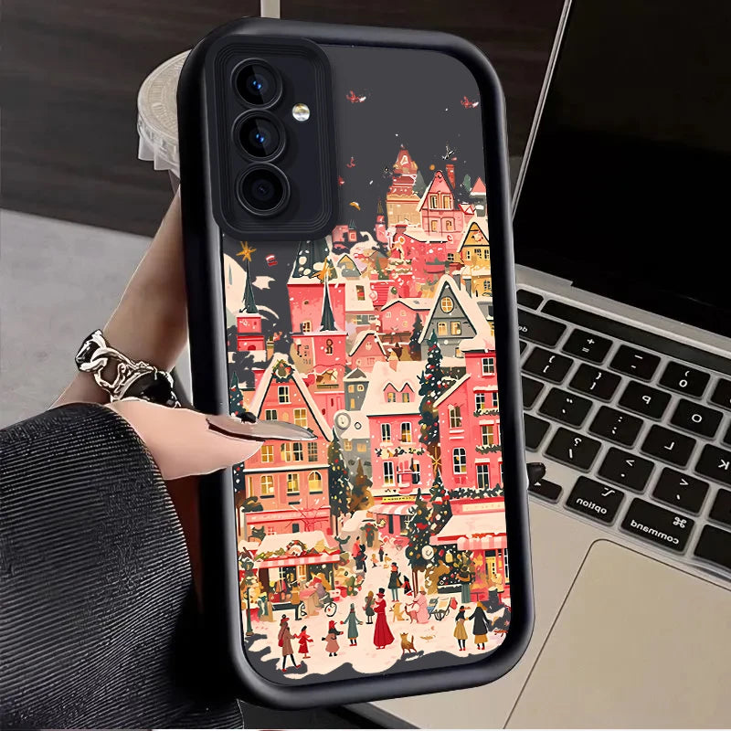 Christmas Lights Case for Samsung Galaxy S25 Ultra plus S24 S23 S22 S21 S20 FE A73 A72 A71 A56 A55 A54 5G A52 A52S A51 4G Cover