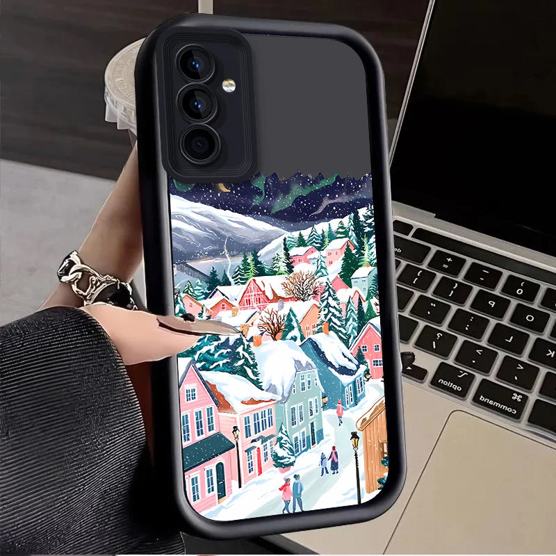 Christmas Lights Case for Samsung Galaxy S25 Ultra plus S24 S23 S22 S21 S20 FE A73 A72 A71 A56 A55 A54 5G A52 A52S A51 4G Cover