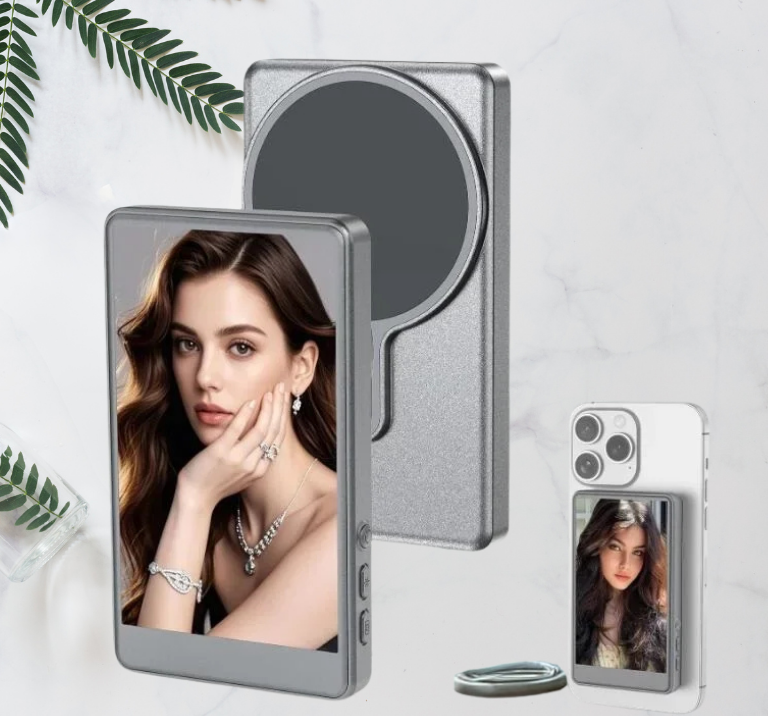 Moniteur Selfie Magnétique Sans Fil 3,94″ – Écran HD pour Vlog iPhone & Android