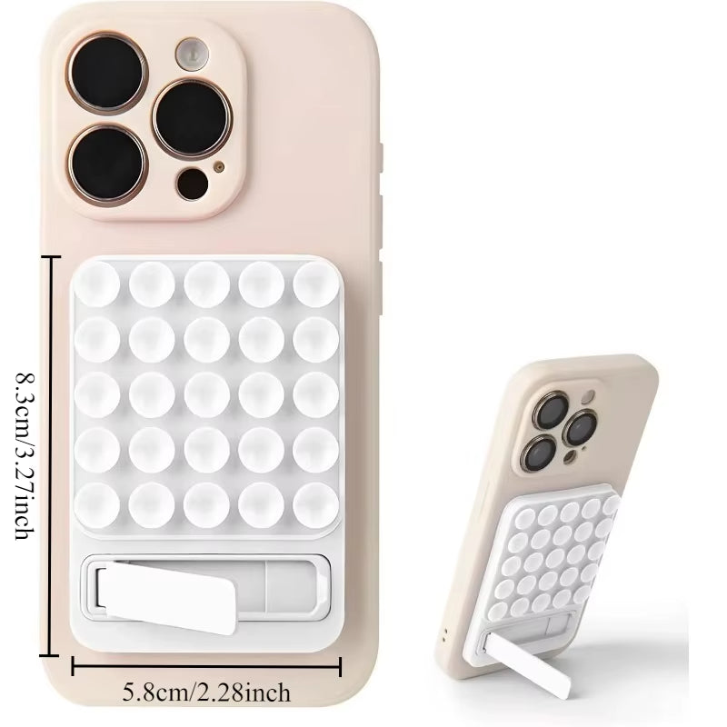 Silicone Adsorption Phone Holder Mirror Shower Phone Holder Foldable Sticky Smart Phone Stand Holder Accessories